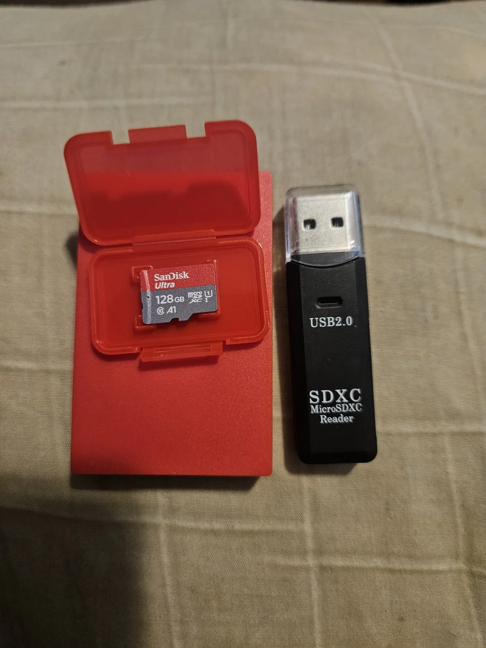 Nintendo Red Portable Memory Card Reader & SDXC USB Adapter Set